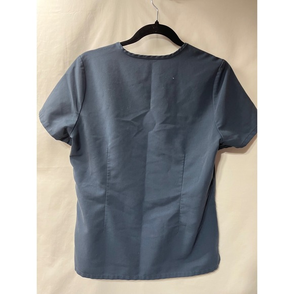 FIGS Technical Collection Casma Scrub Top Navy Blue V-Neck Pocket Womens Small - Picture 3 of 3